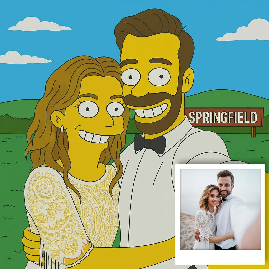 Ritratto Personalizzato – Stile Simpsons 🍩